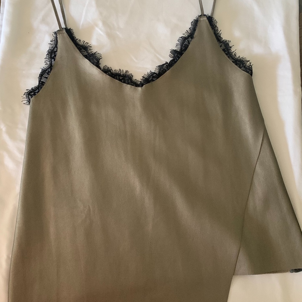 Zara Faux Leather Top